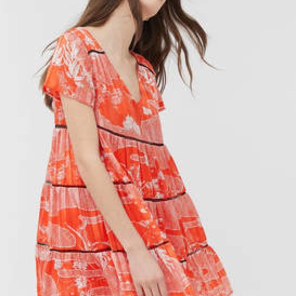 Urban Outfitters Dresses & Skirts - Urban Outfitters picnic chiffon tiered mini dress
